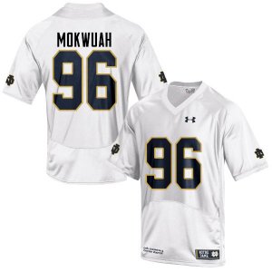 Notre Dame Fighting Irish Men's Pete Mokwuah #96 White Under Armour Authentic Stitched College NCAA Football Jersey WEE4699QS